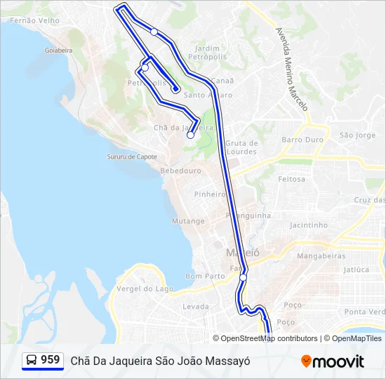 959 Bus Line Map