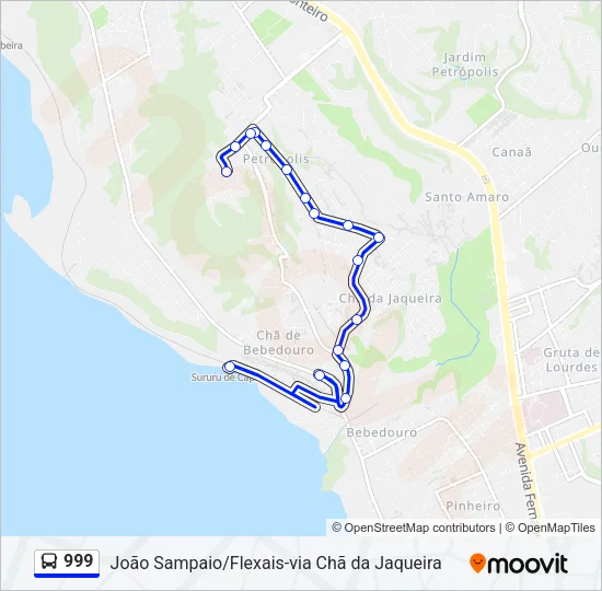 999 Bus Line Map