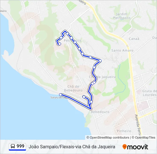 999 Bus Line Map