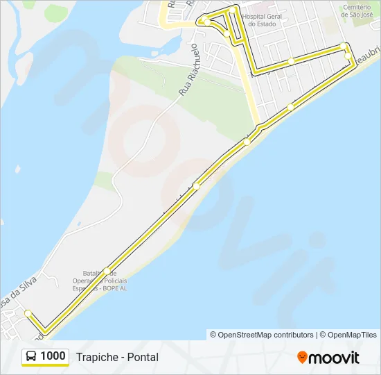 1000 Bus Line Map