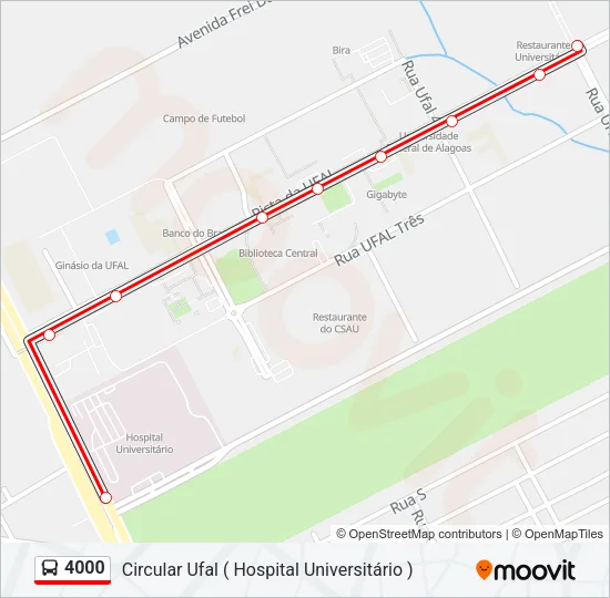 4000 Bus Line Map