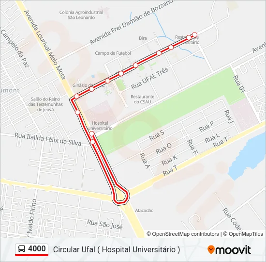 4000 Bus Line Map