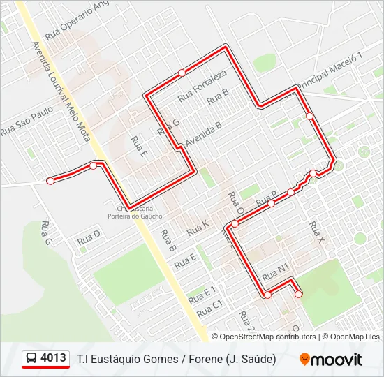 4013 Bus Line Map