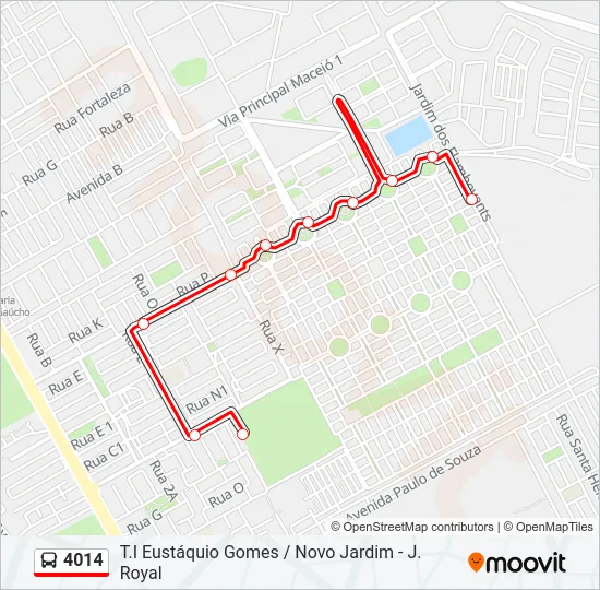 4014 Bus Line Map