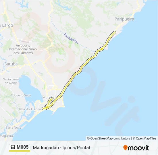 M005 Bus Line Map