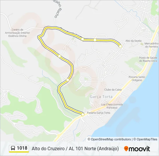 1018 Bus Line Map