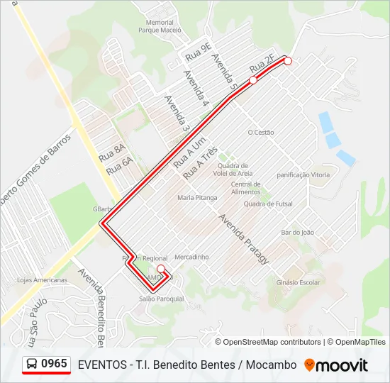 0965 Bus Line Map