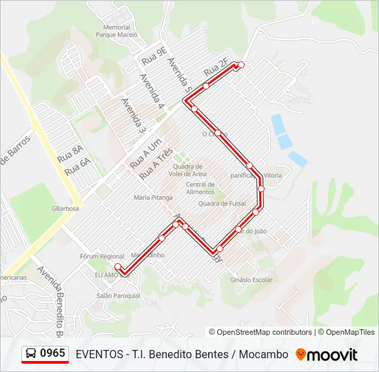 0965 Bus Line Map