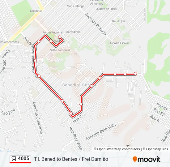 4005 Bus Line Map