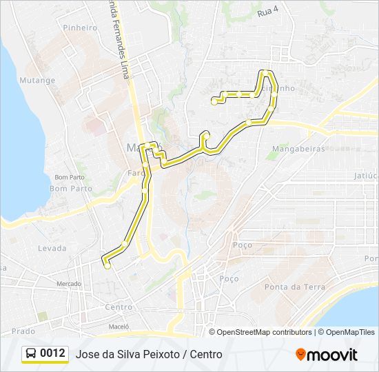 0012 bus Line Map