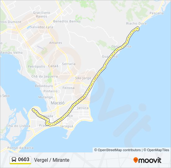 Mapa de 0603 de autobús