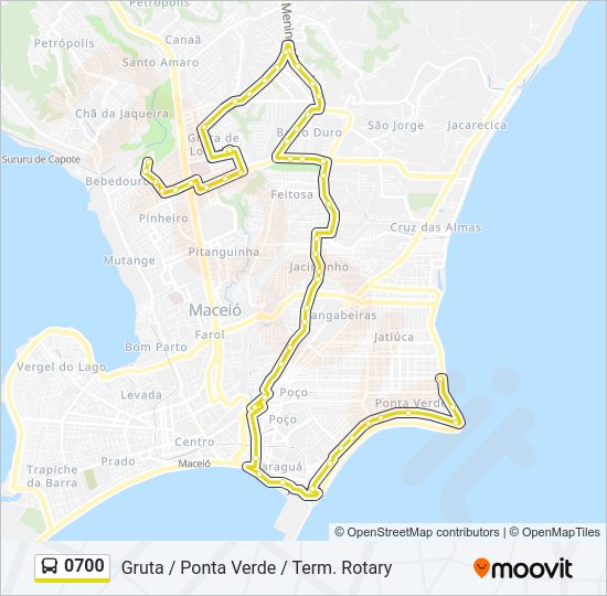 Mapa de 0700 de autobús