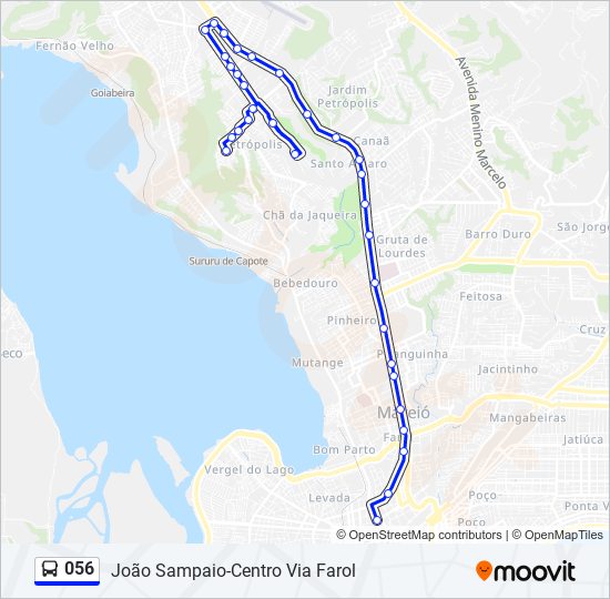 Mapa de 056 de autobús