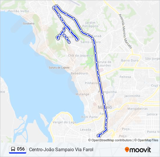 Mapa de 056 de autobús