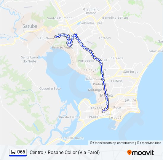 Mapa de 065 de autobús
