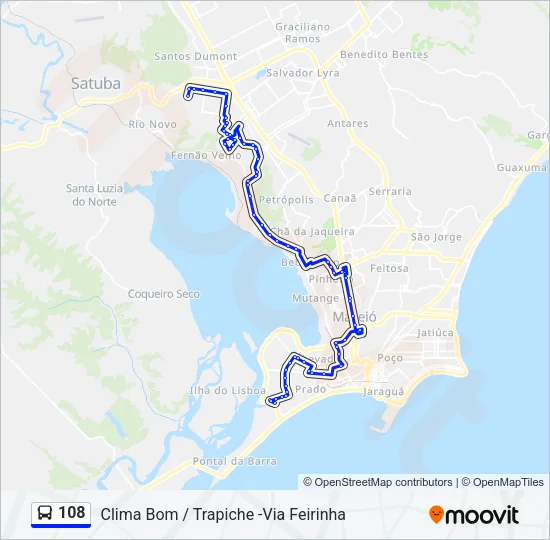 108 Bus Line Map