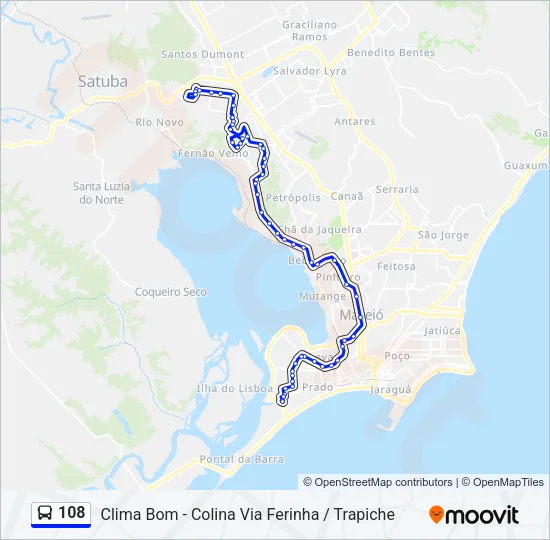 108 Bus Line Map