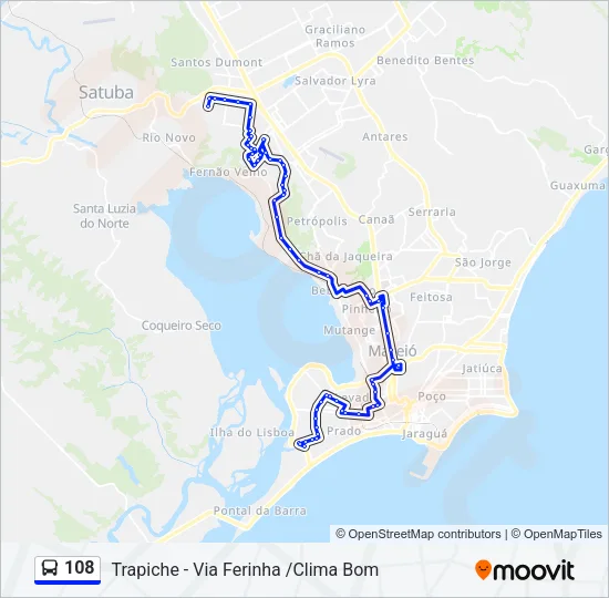 108 Bus Line Map