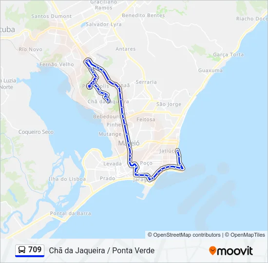 709 Bus Line Map