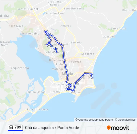 709 Bus Line Map