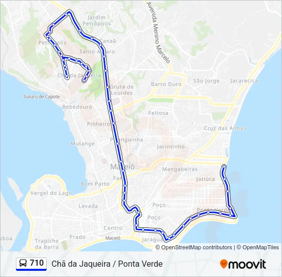 710 Bus Line Map