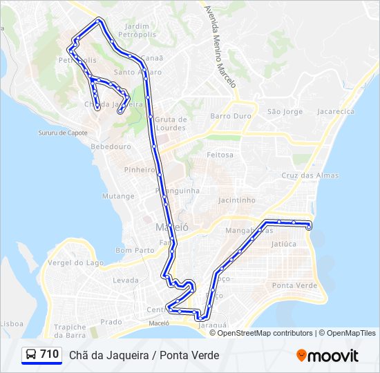 Mapa de 710 de autobús