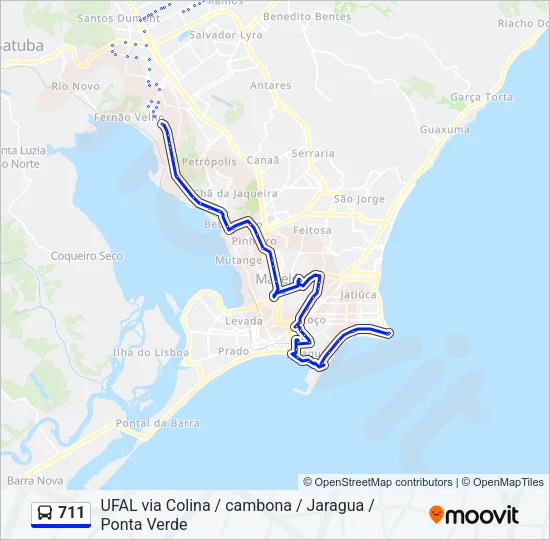 711 Bus Line Map