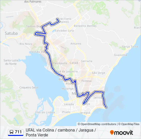 711 Bus Line Map