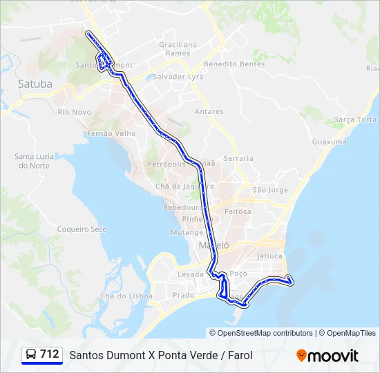 712 Bus Line Map