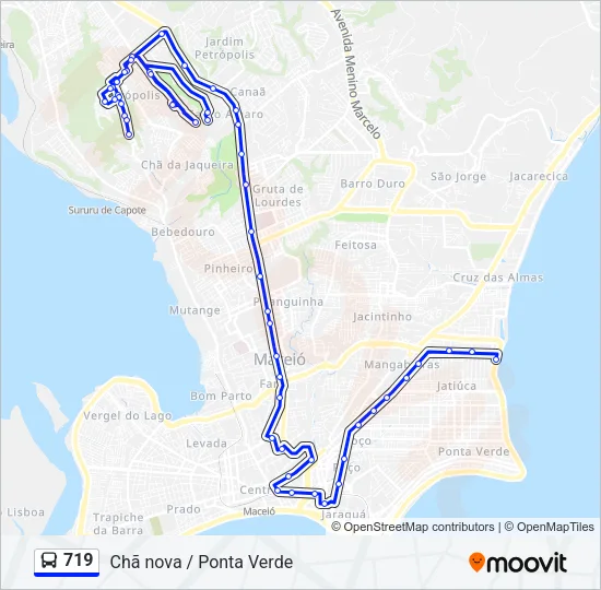 719 Bus Line Map
