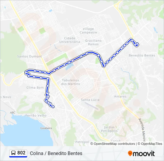 802 Bus Line Map