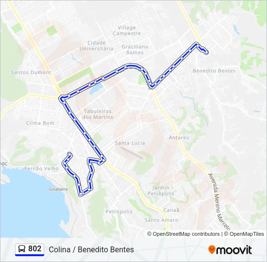 802 Bus Line Map