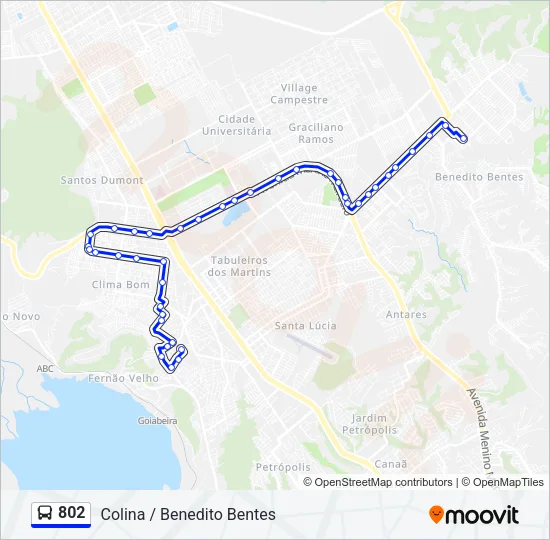 802 Bus Line Map