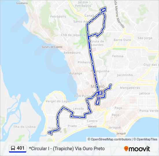 401 Bus Line Map