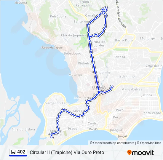 402 Bus Line Map