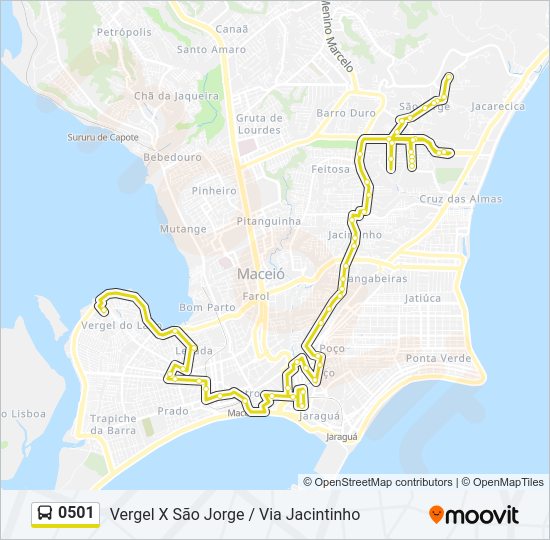 0501 bus Line Map