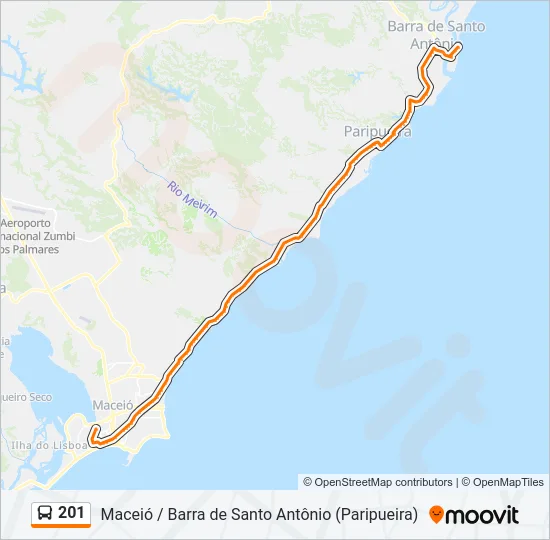 201 Bus Line Map