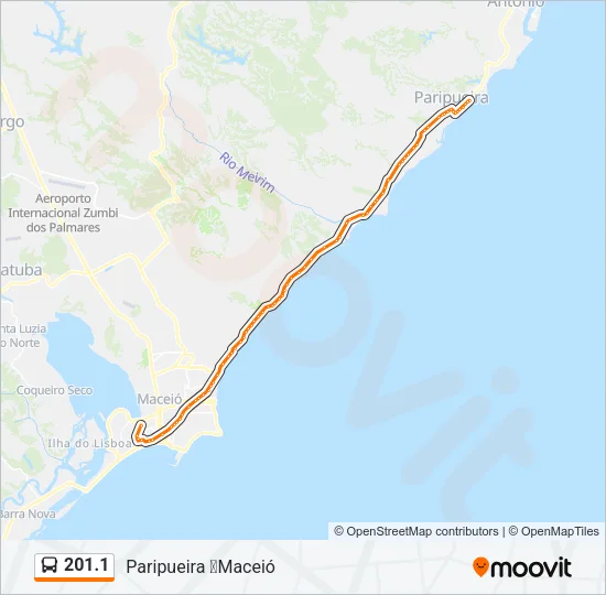 201.1 Bus Line Map