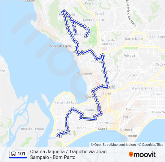 101 Bus Line Map