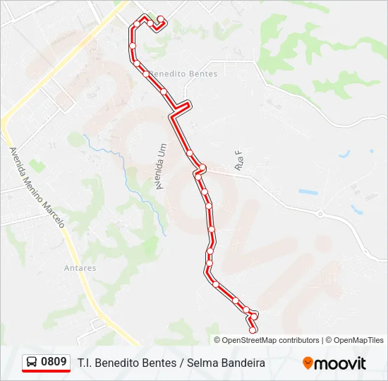 0809 Bus Line Map