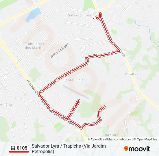 0105 Bus Line Map