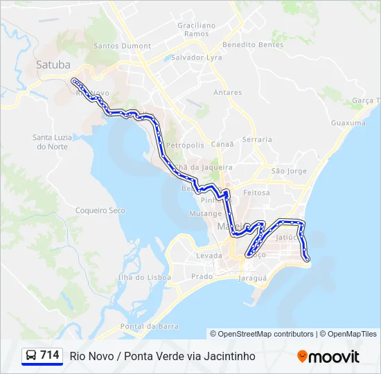 714 Bus Line Map