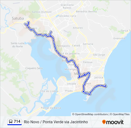 714 Bus Line Map