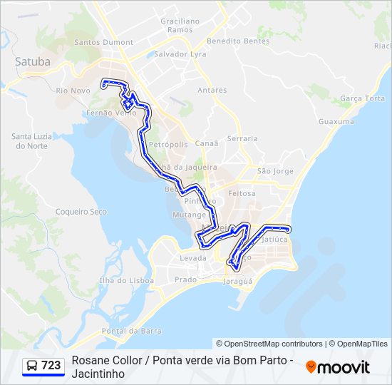 723 bus Line Map