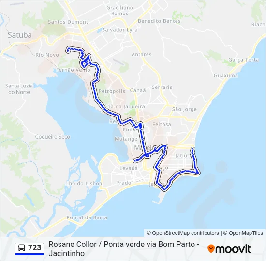 723 Bus Line Map