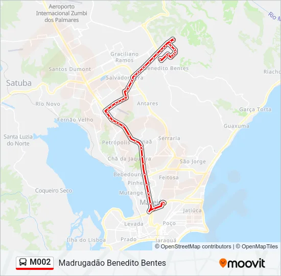 M002 Bus Line Map