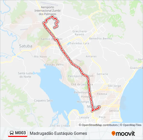 M003 Bus Line Map