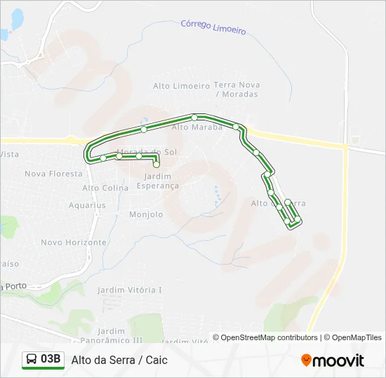 Línea 03B: horarios, paradas y mapas - CAIC - Alto da Serra (Actualizado)