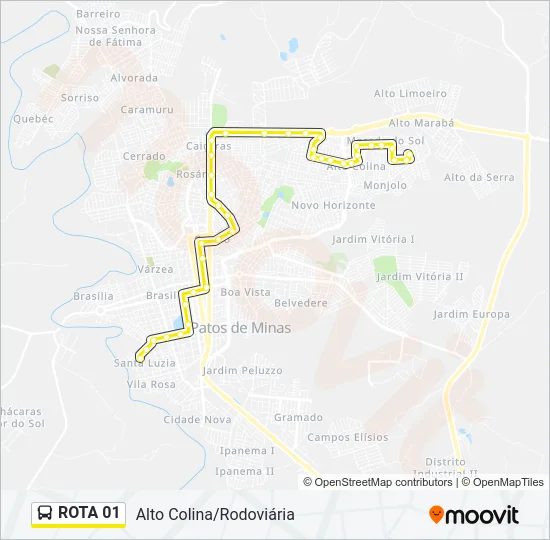 ROTA 01 Bus Line Map