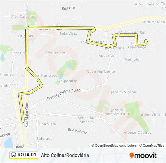 ROTA 01 Bus Line Map